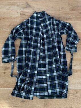 L. L. Bean Men's Scotch Plaid Flannel Robe